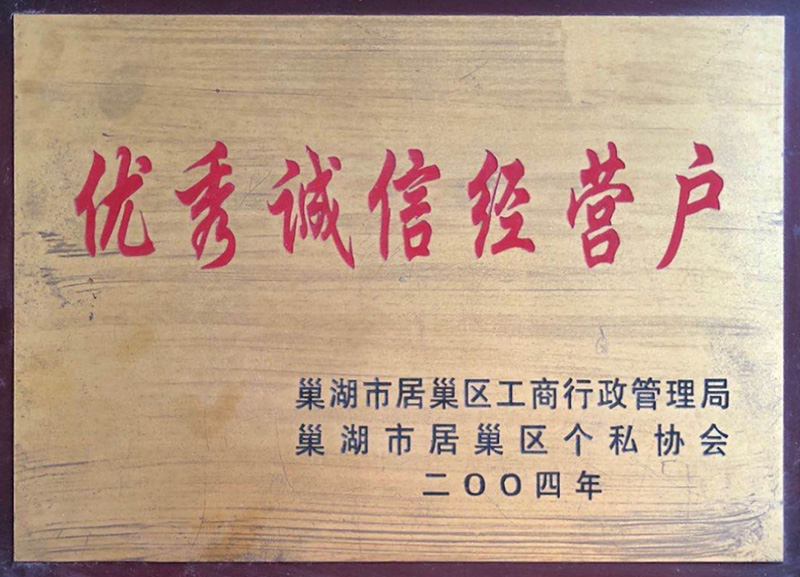 優(yōu)秀誠(chéng)信經(jīng)營(yíng)戶(hù)